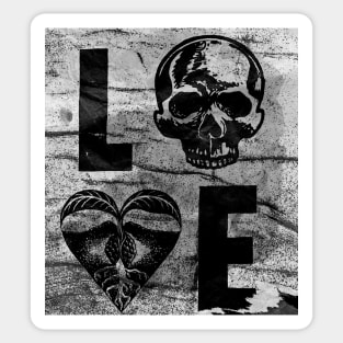 Skull Love number three Sticker